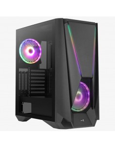 Caja ordenador gaming aerocool visor e - atx argb cristal templado usb 3.0 negro