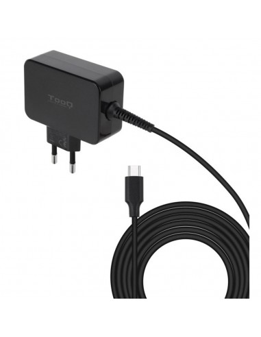 Cargador de pared tooq tqlc - usbcgan45pd 45w usb tipo c negro