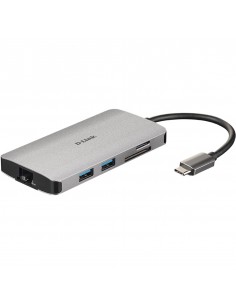Hub d - link dub - m810 3 usb 3.0 hdmi rj45 usb tipo c lector sd microsd