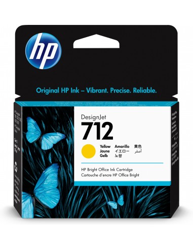 Cartucho tinta hp 712 - 3ed69a - 29 ml - t210 - t230 - t250 - t630 - t650 - amarillo