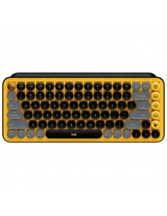 Teclado logitech pop keys blast yellow wireless inalambrico