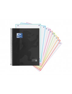 Cuaderno espiral oxford europeanbook 10 school classic tapa extradura din a4+ 150 hojas cuadro 5 mm