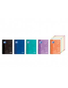 Cuaderno espiral oxford europeanbook 4 classic tapa plastico din a5+ 120 hojas cuadro 5 mm colores vivos