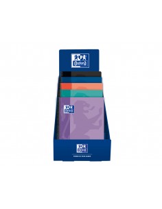 Cuaderno espiral oxford europeanbook 1 school tapa plastico din a4+ 80h cuadro 5 mm exp. sobremesa 25 unidades