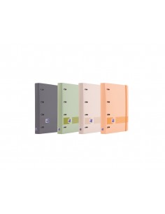 Carpeta 4 anillas oxford europeanbinder tapa extradura din a4 + recambio 120h cuadro 5 mm boreal + indices
