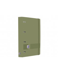 Carpeta 4 anillas oxford europeanbinder live&go tapa polifoam din a4 + recambio 120 hojas cuadro 5 mm verde