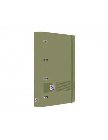 Carpeta 4 anillas oxford europeanbinder live&go tapa polifoam din a4 + recambio 120 hojas cuadro 5 mm verde