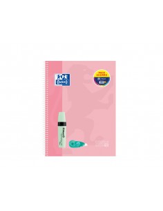 Cuaderno espiral oxford ebook 10 tapa extradura din a4+ 120h cuadro 5 mm + pack fancy roller + pack rotuladores