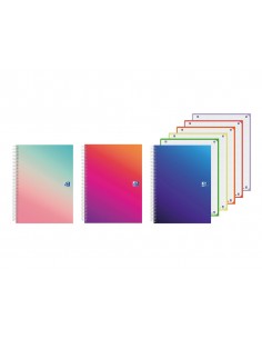Cuaderno espiral oxford europeanbook 5 tapa extradura din a4+ 120 hojas cuadro 5 mm kangoo gradient