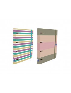 Carpeta 4 anillas oxford europeanbinder tapa extradura din a4 + recambio 120 hojas cuadro 5 mm