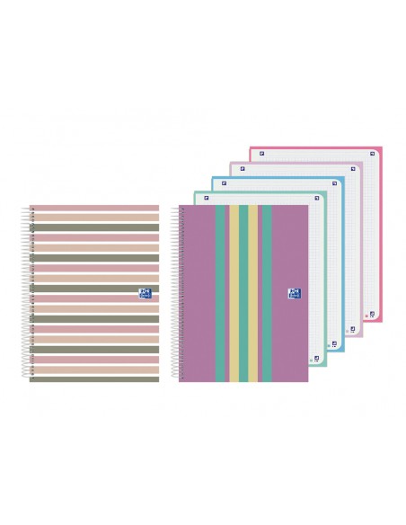 Cuaderno espiral oxford europeanbook 4 tapa extradura din a5+ 120 hojas cuadro 5 mm