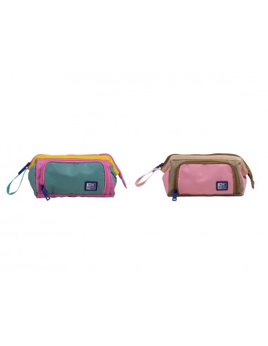 Estuche portatodo oxford gran capacidad kangoo color block 100x130x220 mm