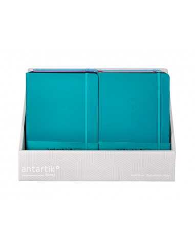 Cuaderno con gomilla antartik note tapa blanda expositor de 18 unidades surtidas
