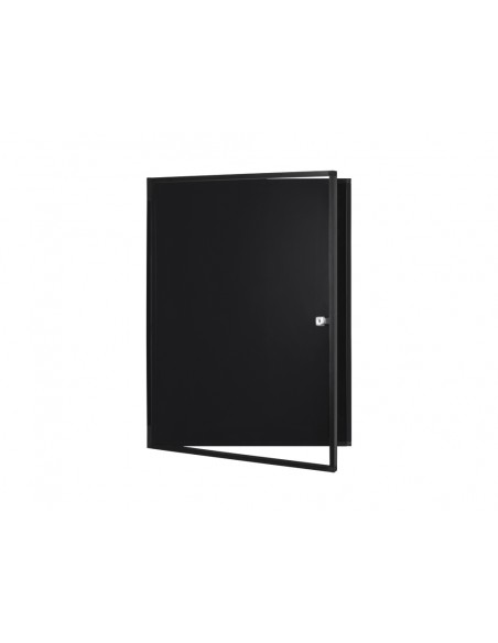 Vitrina de anuncios bi-office new gen magnetica acero lacado 6xa4 para interior color negro 696x636x36 mm
