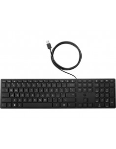 Teclado hp 320k qwerty con cable color negro