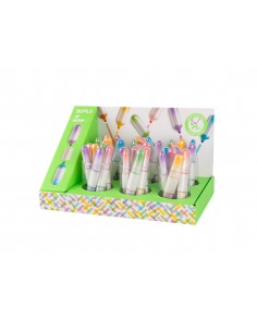 Rotulador apli fluorescente mini doble punta colores surtidos