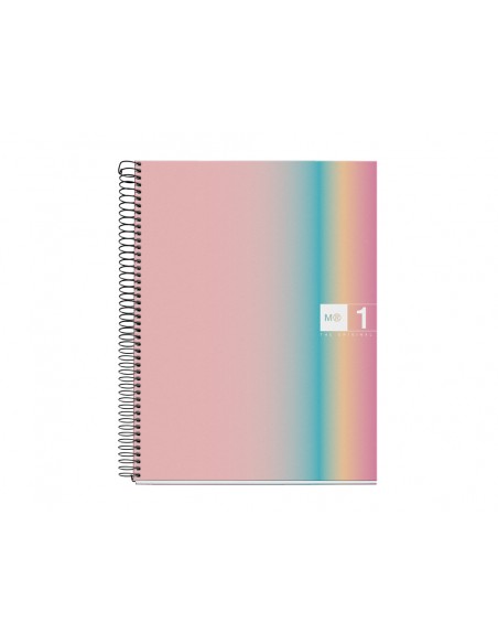 Cuaderno espiral miquelrius din a4 80 hojas 90 gr cuadro 5 mm tapa forrada aurora west