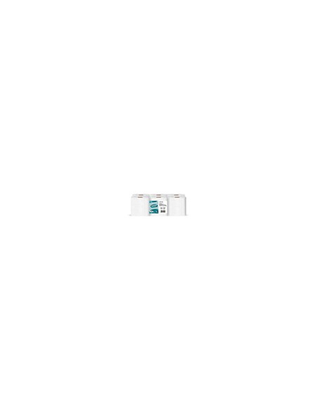 Papel secamanos amoos efficiency professional 2 capas color blanco paquete de 6 rollos