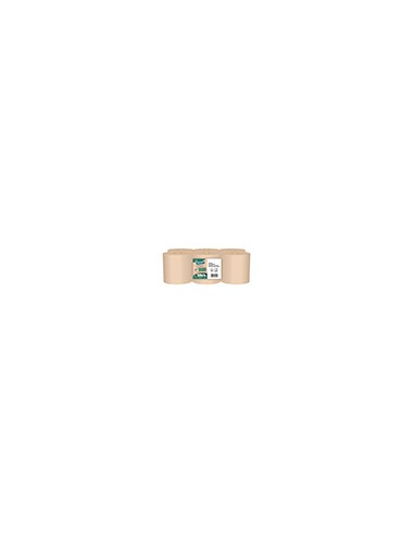 Papel secamanos amoos naturally soft 2 capas pasta cruda paquete de 6 rollos 125 m