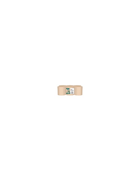 Papel secamanos amoos naturally soft 2 capas pasta cruda paquete de 6 rollos 125 m