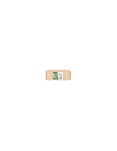 Papel higienico amoos naturally jumbo professional 2 capas pasta cruda paquete de 6 rollos 120 m