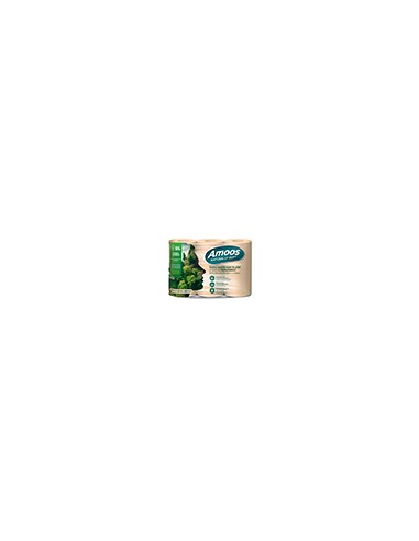 Papel higienico amoos naturally soft 2 capas pasta cruda paquete de 6 rollos 32 m