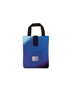 Bolso sandwich oxford bag space gradient con asa y cierre velcro color azul 110x200 mm