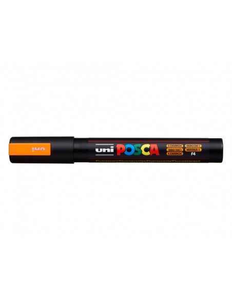 Rotulador uni posca pc-5m marcador de pintura punta conica 1,8-2,5 mm naranja fluor