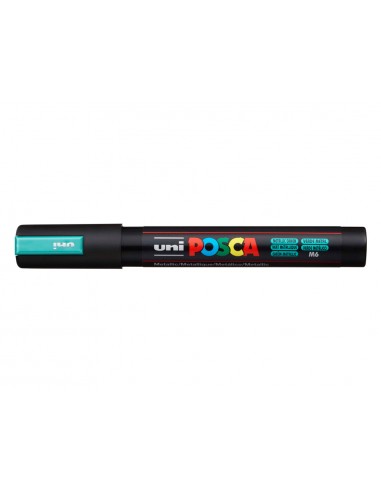 Rotulador uni posca pc-5m marcador de pintura punta conica 1,8-2,5 mm verde metalico