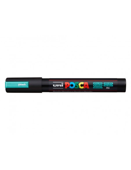 Rotulador uni posca pc-5m marcador de pintura punta conica 1,8-2,5 mm verde metalico