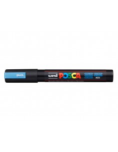 Rotulador uni posca pc-5m marcador de pintura punta conica 1,8-2,5 mm azul metalico