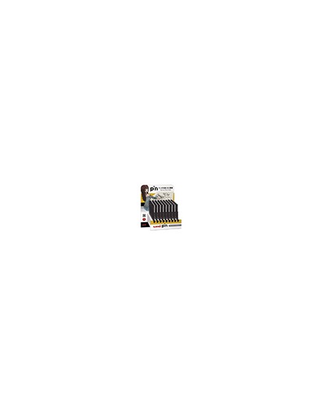 Expositor rotulador uniball pin calibrado micrometrico color negro expositor de 54 unidades surtidas