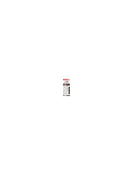 Rotulador uniball pin punta pincel flexible blister de 5 unidades colores surtidos