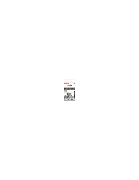 Rotulador uniball pin calibrado micrometrico clasico i color negro blister de 8 unidades