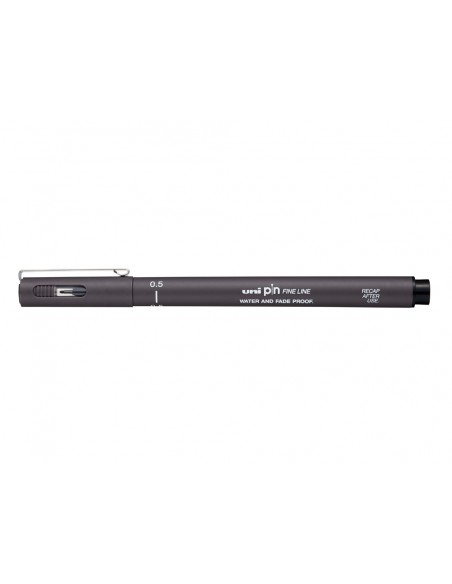 Rotulador uniball pin calibrado micrometrico 0,5 mm color gris oscuro