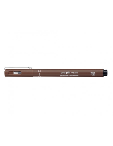 Rotulador uniball pin caligrado micrometrico 0,1 mm color sepia