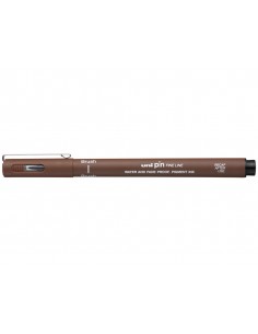 Rotulador uniball pin br-200 punta de pincel fino sepia