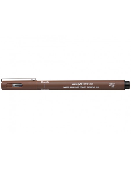 Rotulador uniball pin br-200 punta de pincel fino sepia