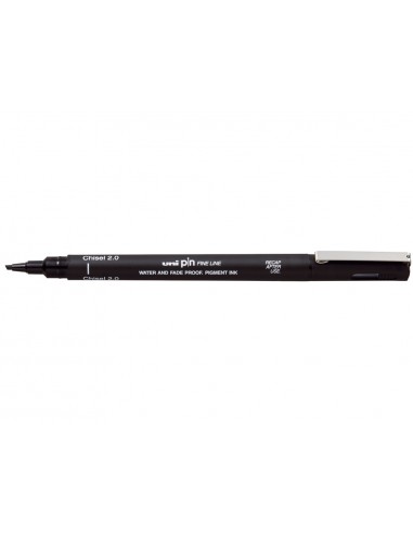 Rotulador uniball pin calibrado punta biselada 2 mm color negro