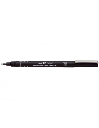 Rotulador uniball pin calibrado punta biselada 1 mm color negro