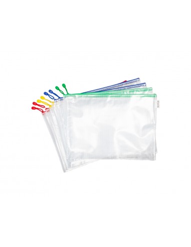 Bolsa multiusos tarifold zipper con cremallera din a3 pack de 8 unidades colores surtidos