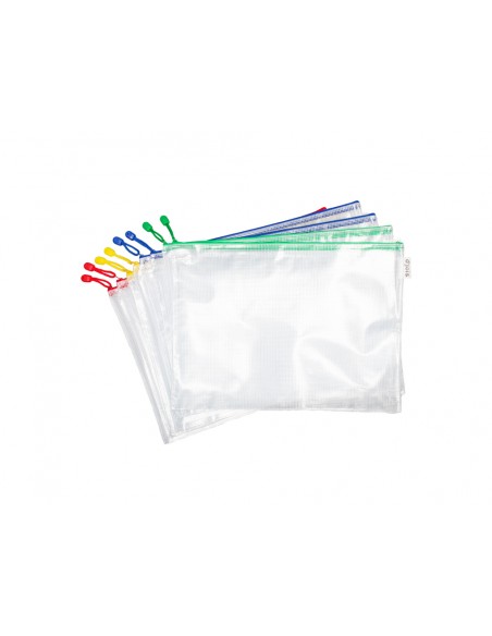 Bolsa multiusos tarifold zipper con cremallera din a3 pack de 8 unidades colores surtidos