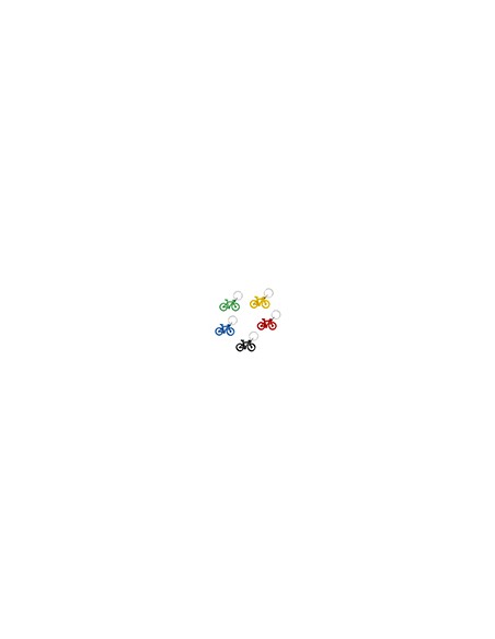 Llavero bicicleta acrilico reciclado pack de 5 unidades colores surtidos