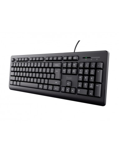Teclado trust tk-150 usb 2.0 con cable longitud 180 cm color negro