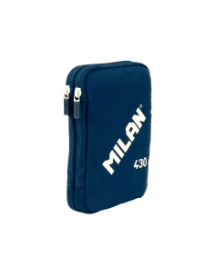 Plumier escolar milan 430 since 1918 doble con accesorios color azul 195x50x130 mm