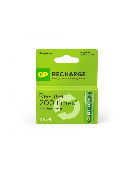 Pila gp recargable aa 2100 mah blister de 4 unidades