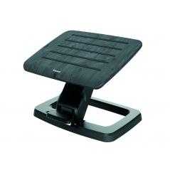 Reposapies fellowes serie hana base aluminio ajustable 3 alturas negro 215x453x392 mm - Imagen 1