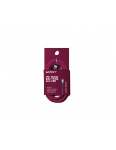 Cable groovy tipo c a apple lightning carga rapida longitud 1 mt color rojo