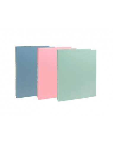 Carpeta de 4 anillas 30 mm redondas exacompta autentik din a4+ carton reciclado forrado colores surtidos