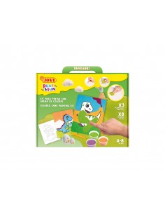 Juego jovi play&fun pinta con arena de colores dinosaurios